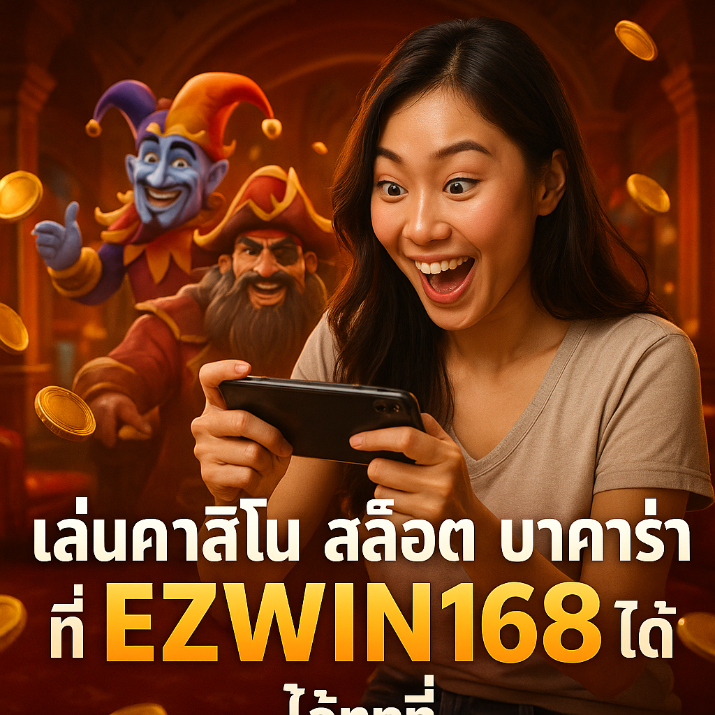 เล่นคาสิโน สล็อต บาคาร่า ที่ EZWIN168 ได้ทุกที่